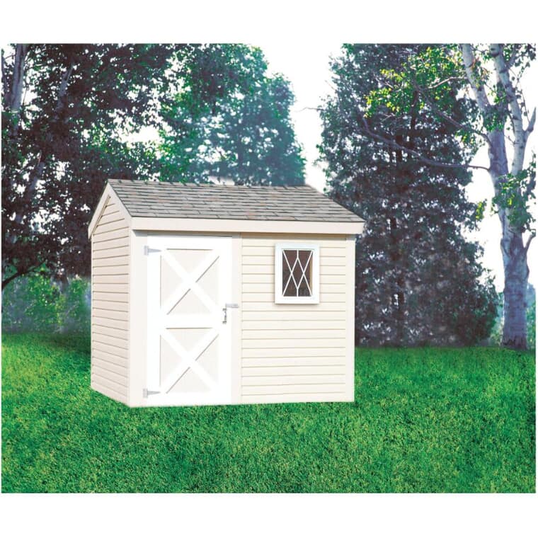 8' x 8' Side Entry Gable Shed Package, with Vinyl Siding
