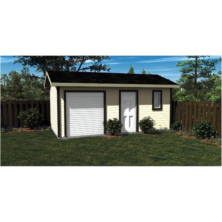 20' x 12' Side Entry Gable Shed Package, with Vinyl Siding