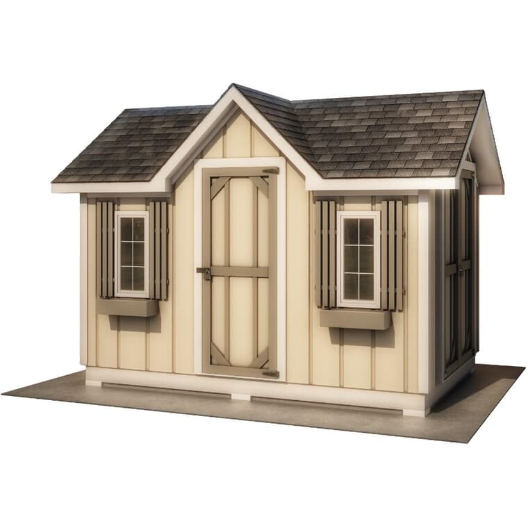 12' x 8' Basic Gable Style Double Entry Shed
