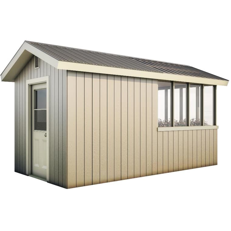 16' x 8' Green House Gable Shed Package, with Vinyl Siding