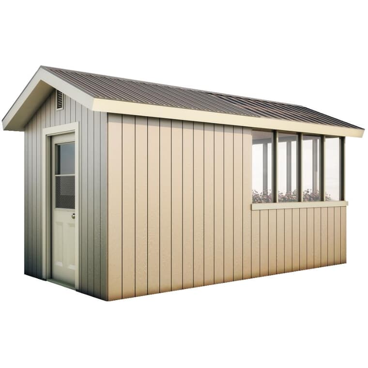 16' x 8' Decorative Plywood Green House Gable Shed Package