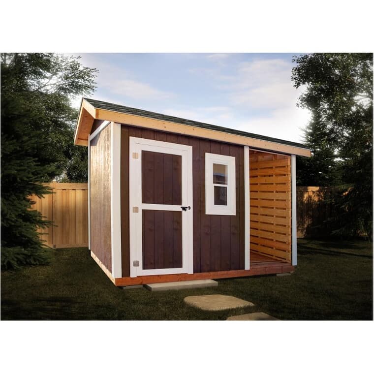 12' x 6'' Wood Storage Gable Shed Package, with Decorative Plywood