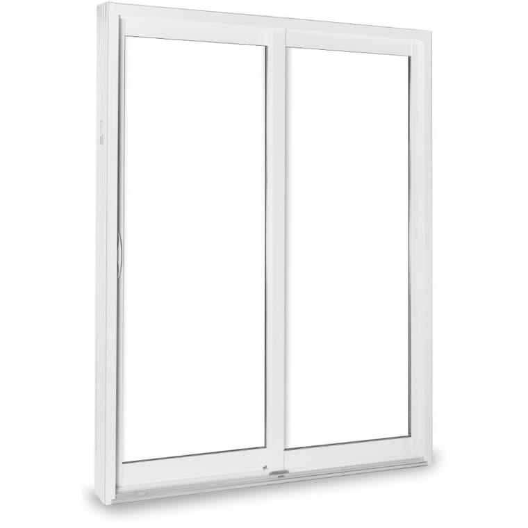 Porte-fenêtre Select opérationnelle/fixe de 5 pi x 6 pi 8 po à faible émissivité et revêtement en PVC