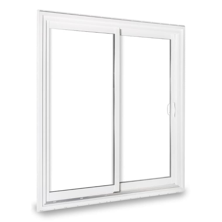 Porte-fenêtre Select fixe/opérationnelle de 6 pi x 6 pi 8 po à faible émissivité, revêtement en PVC et moulure de brique
