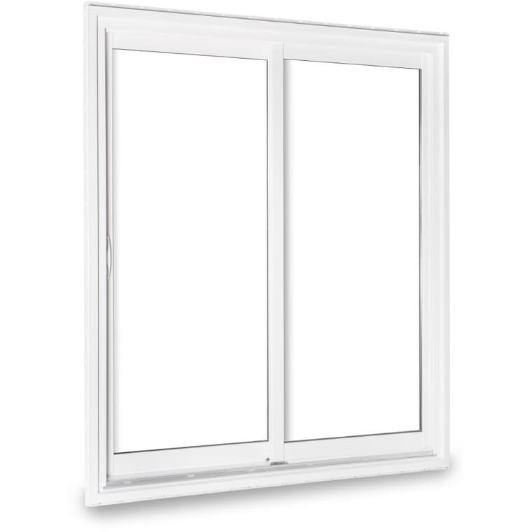 Porte-fenêtre Select opérationnelle/fixe de 6 pi x 6 pi 8 po à faible émissivité, revêtement en PVC et moulure de brique