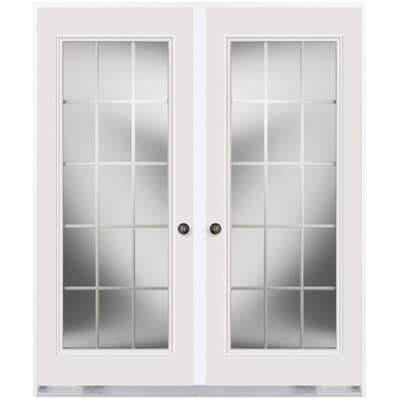 Doorsmith 32 X82 Right Hand Garden Double Steel Door With 22 X64 15 Lite Home Hardware