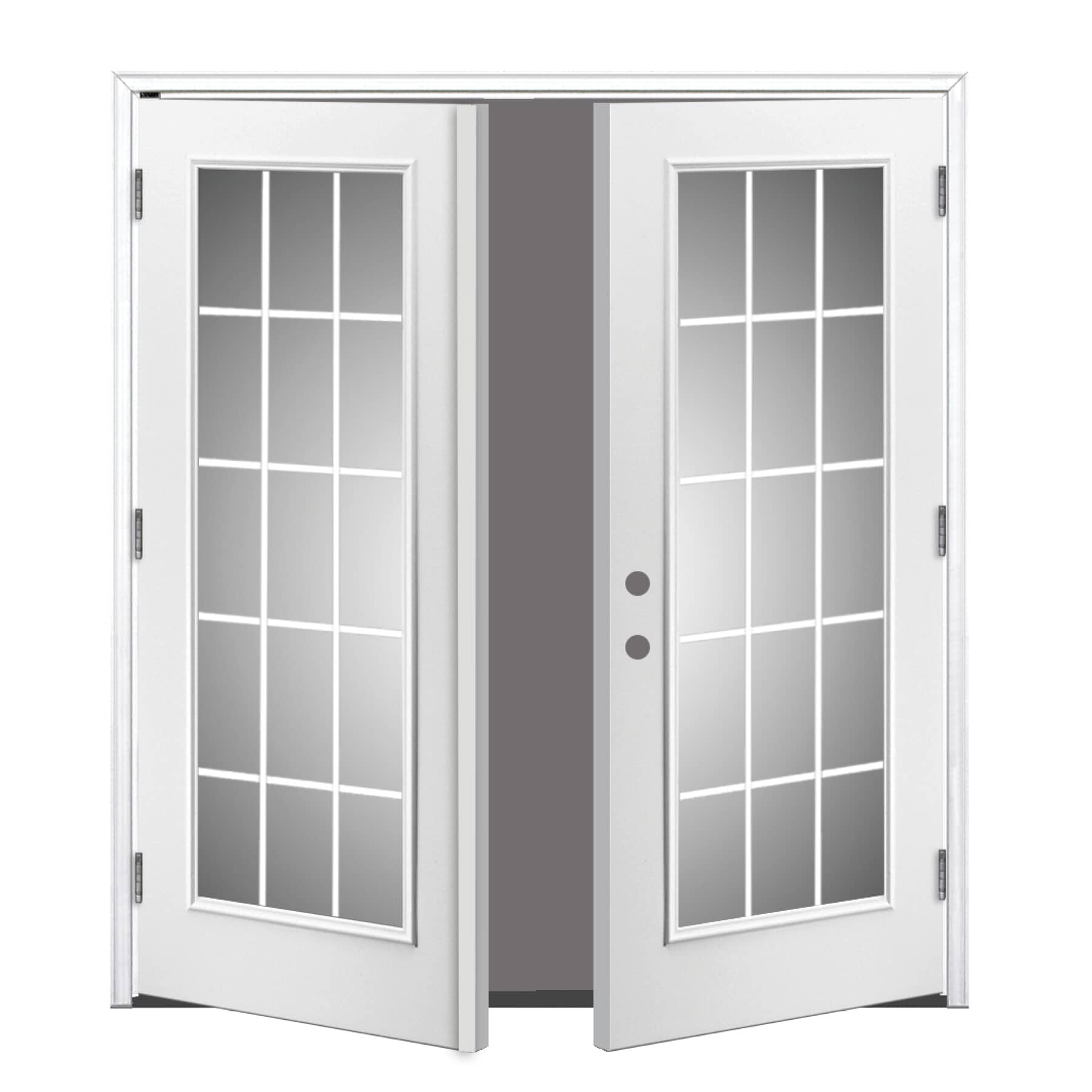 Right Hand Outswing Exterior Door MADERO 64" x 80" Right Hand Outswing Garden Double Steel Door | Home