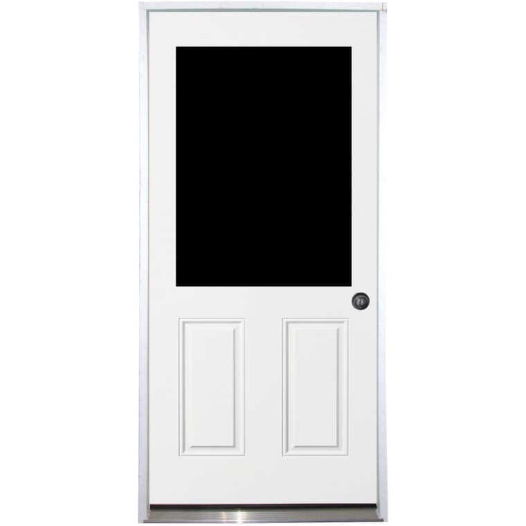 34" x 80" Utility Left Hand Steel Door - with 22" x 36" Lite