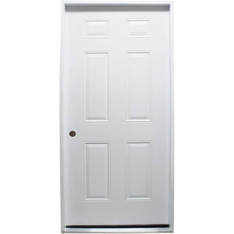 30" x 80" Polytech 6 Panel Right Hand Steel Door