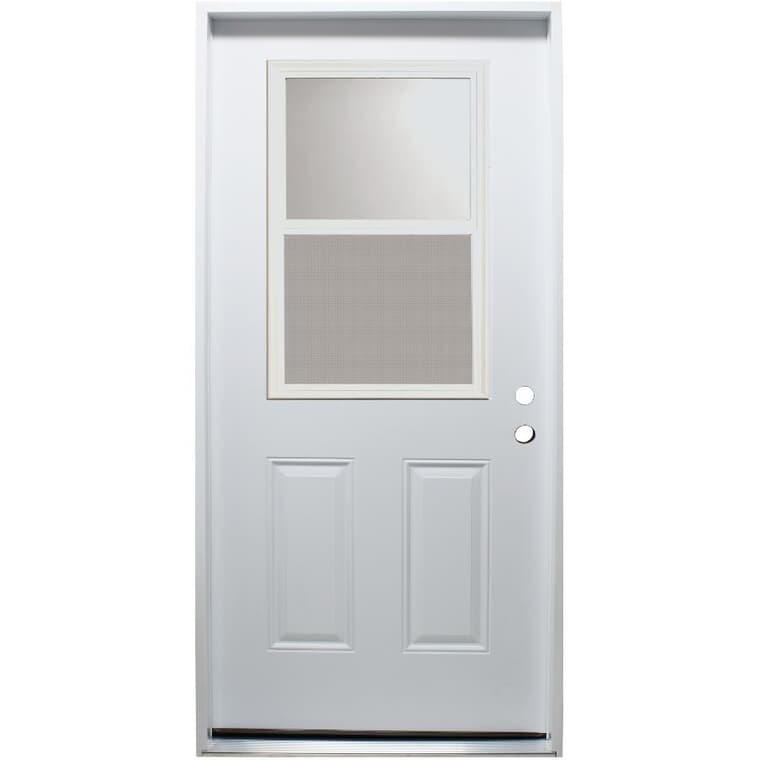 32" x 80" Left Hand Polytech Steel Door, with 22" x 36" Vent Lite