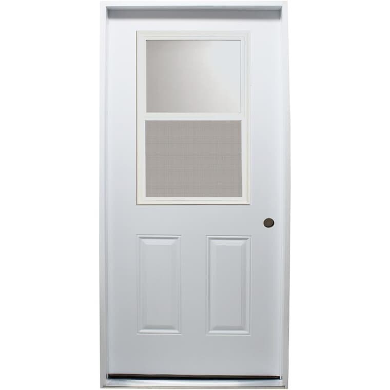 34" x 80" Left Hand Polytech Steel Door, with 22" x 36" Vent Lite
