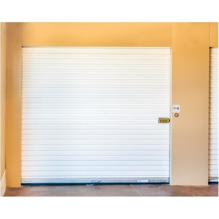 5' x 6'8" White Roll-Up Garage Door