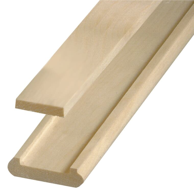 4' Knotty Pine Shoe Rail, with Fillet