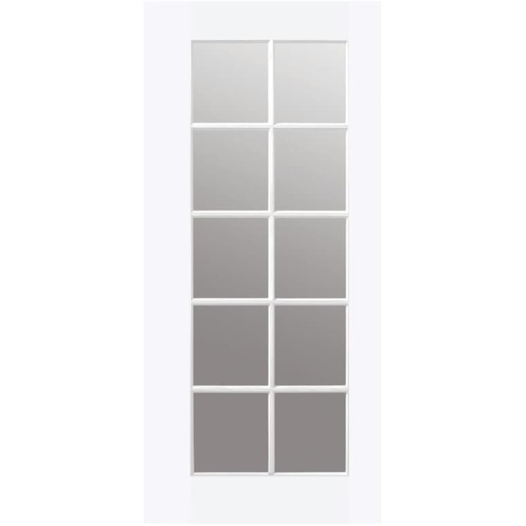 24" x 80" 10 Lite Clear Glass Primed French Door