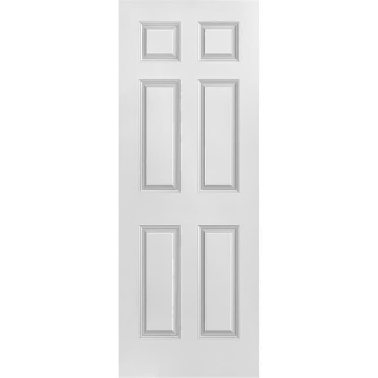 32" x 80" 6 Panel Left Hand Pre-hung Door, with Primed Finger Jointed Jamb