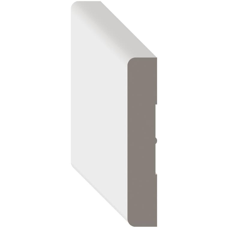 1/2" x 2-1/2" Medium Density Fibreboard Primed Light Baseboard Moulding, by Linear Foot