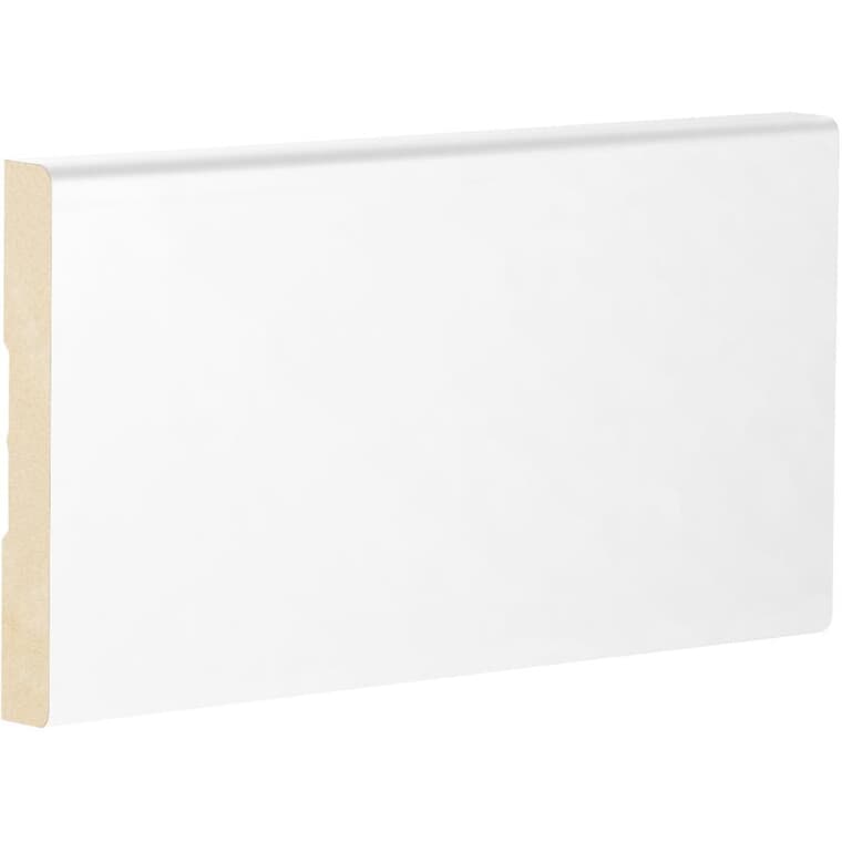 1/2" x 3-1/4" Medium Density Fibreboard Primed Light Baseboard Moulding, by Linear Foot