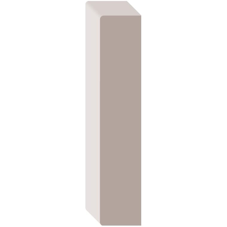 11/16" x 3-1/2" Medium Density Fibreboard Primed Surfaced Four Sides Eased Two Edges Moulding, by Linear Foot