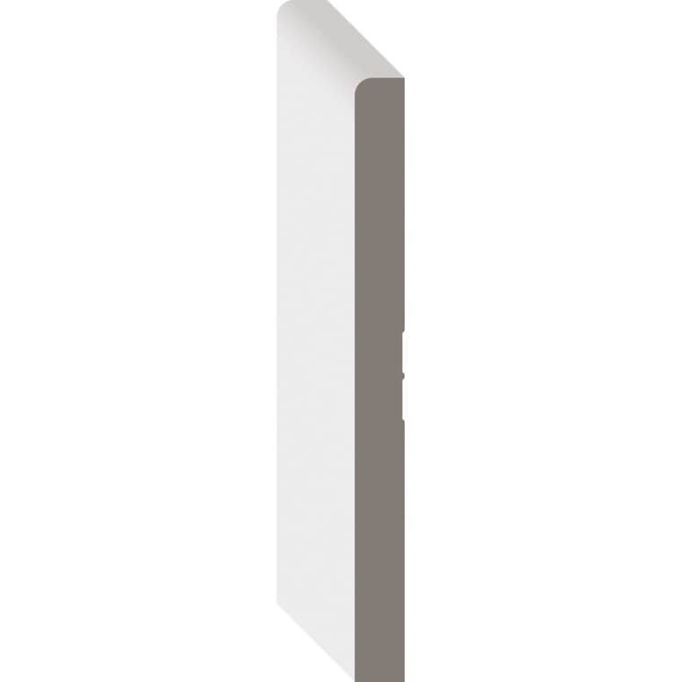 Moulure de plinthe en panneau de MDF apprêté de 1/2 po x 6 po, au pied linéaire