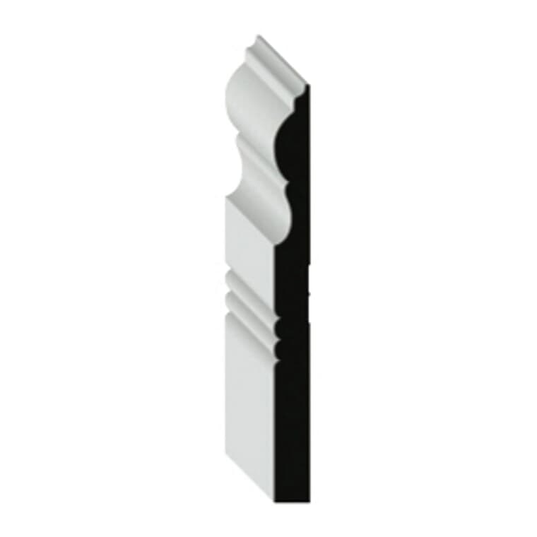 9/16" x 6-1/2" Medium Density Fibreboard Primed Baseboard Moulding, by Linear Foot