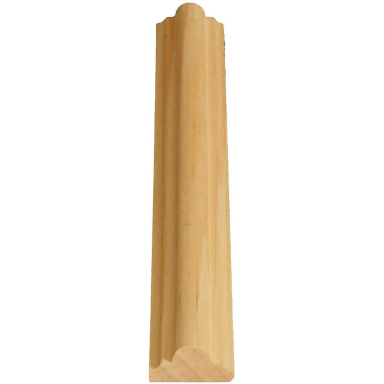 9/16" x 1-1/8" Finger Jointed Pine Astragal Moulding, by Linear Foot