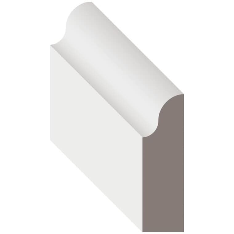7/16" x 1-3/16" x 7' Finger Jointed Pine Primed Colonial Stop Moulding