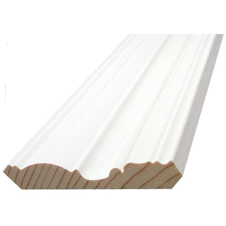 5/8" x 4-1/2" Finger Jointed Pine Primed Crown Moulding, by Linear Foot