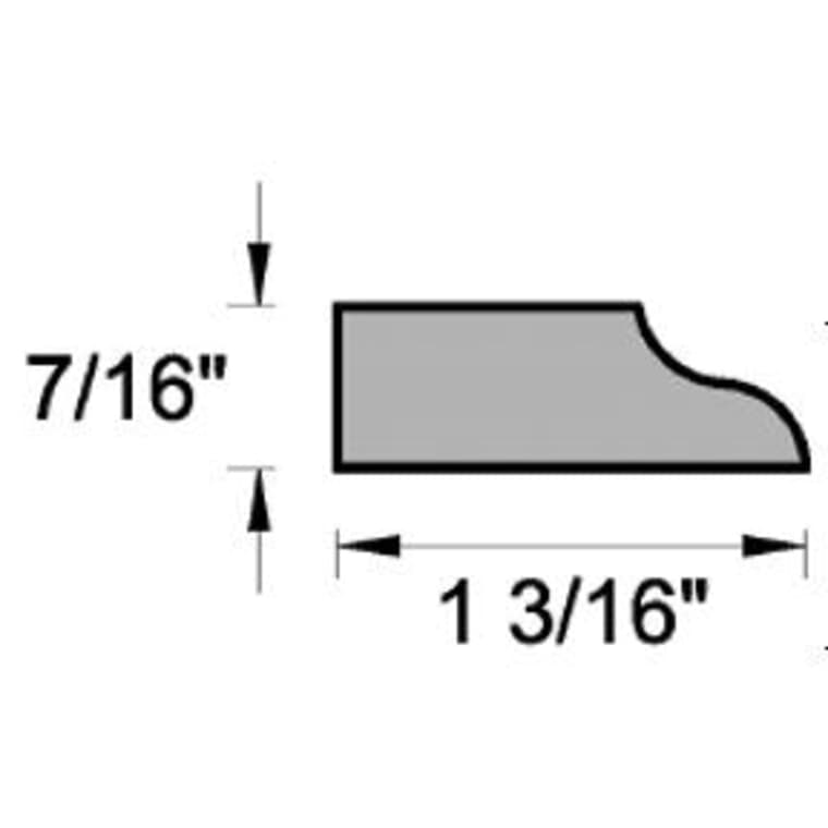 Moulure d'arrêt de porte coloniale en pin jointé de 7/16 po x 1-3/16 po au pied linéaire