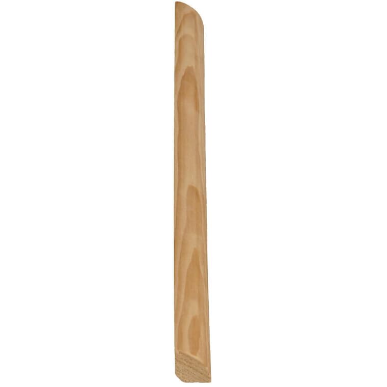 1/2" x 1/2" Hemlock Quarter Round Moulding, by Linear Foot