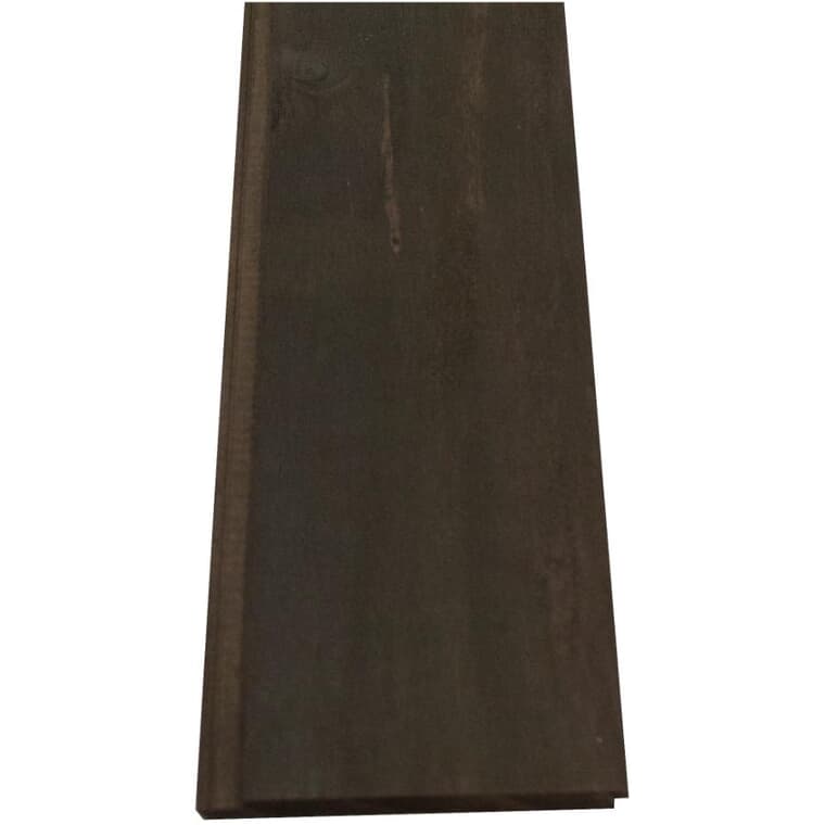 Paquet de 8 planches de bois de pin noueux couleur café de 3/8 po x 4-5/16 po x 48 po