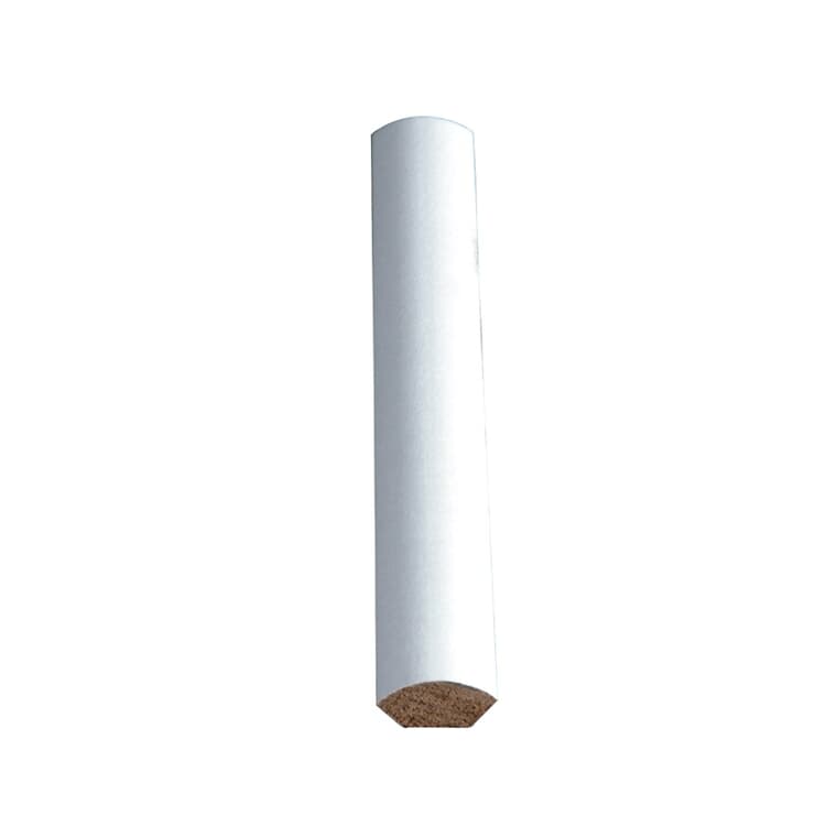 11/16" x 8' Pre-Finished White Quarter Round Moulding
