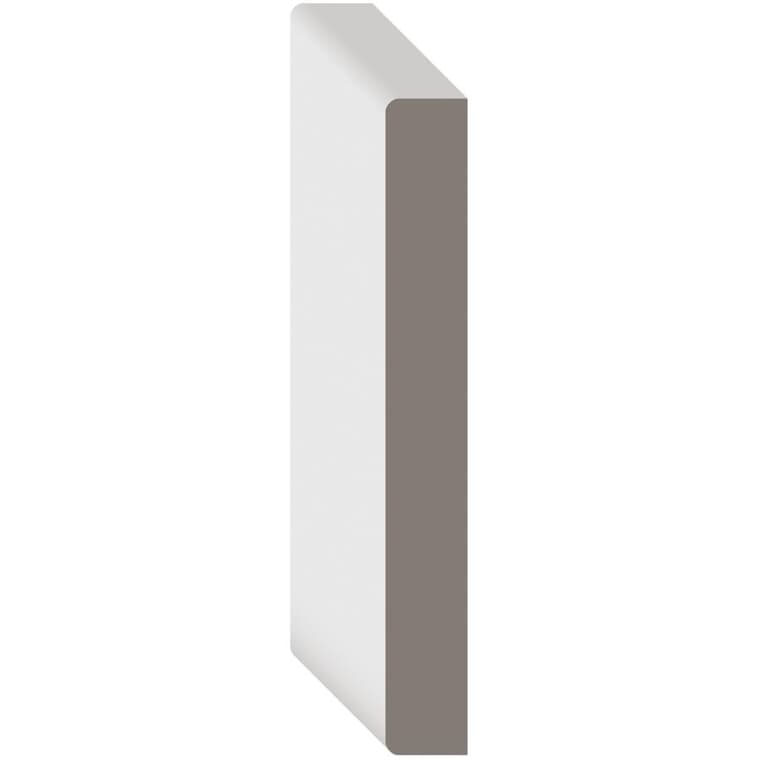 11/16" x 5-1/2" x 8' Prefinished Medium Density Fibreboard Sanded Four Sides Baseboard Moulding - Polar White