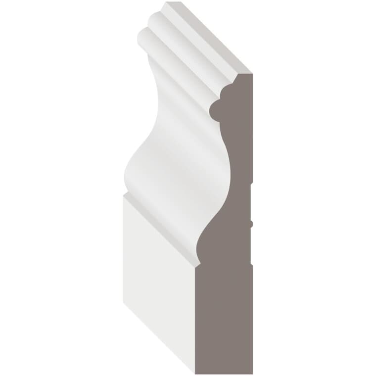 5/8" x 3-1/4" Pre-Finished Baseboard Moulding, by Linear Foot