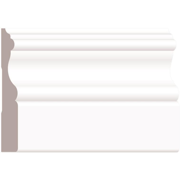 Moulure d'encadrement préfinie en panneau de MDF de 5/8 po x 3-1/4 po, ultra blanc, au pied linéaire