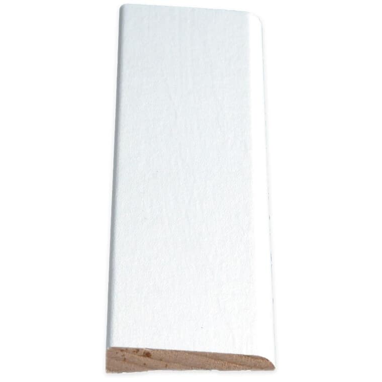 3/8" X 2-1/8" X 7' Pre-Finished Bevelled White Casing Moulding