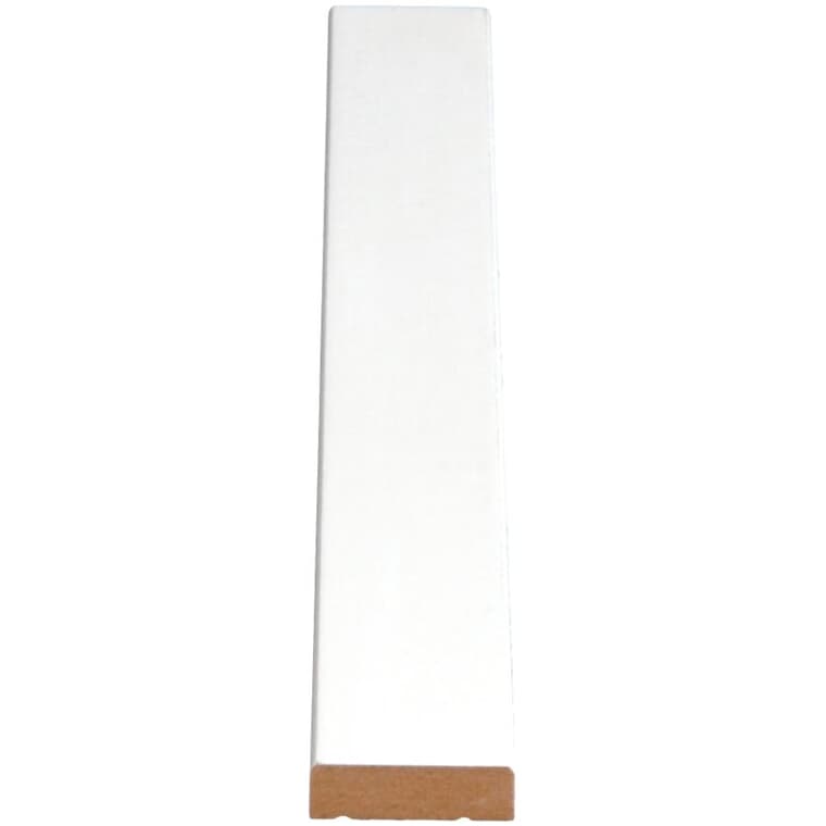 3/8" x 1-1/4" x 8' Prefinished Universal White Deco Medium Density Fibreboard Door Stop