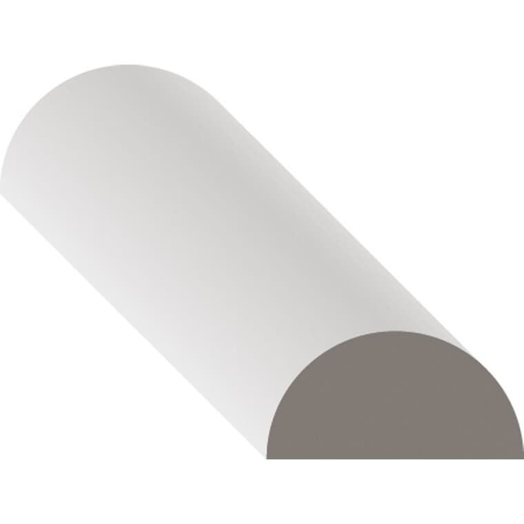 Moulure demi-rond en panneau de MDF apprêté de 3/4 po x 1-1/2 po , au pied linéaire
