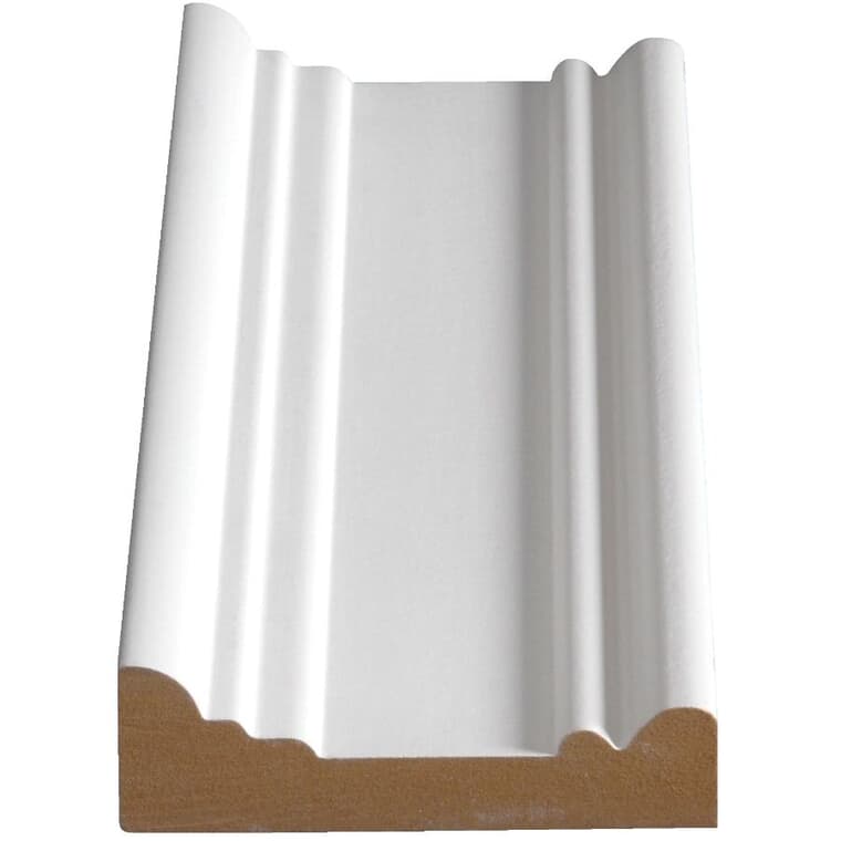 1-3/16" x 3-3/4" Deco Prefinished Universal White Medium Density Fibreboard Arch Moulding, by Linear Foot