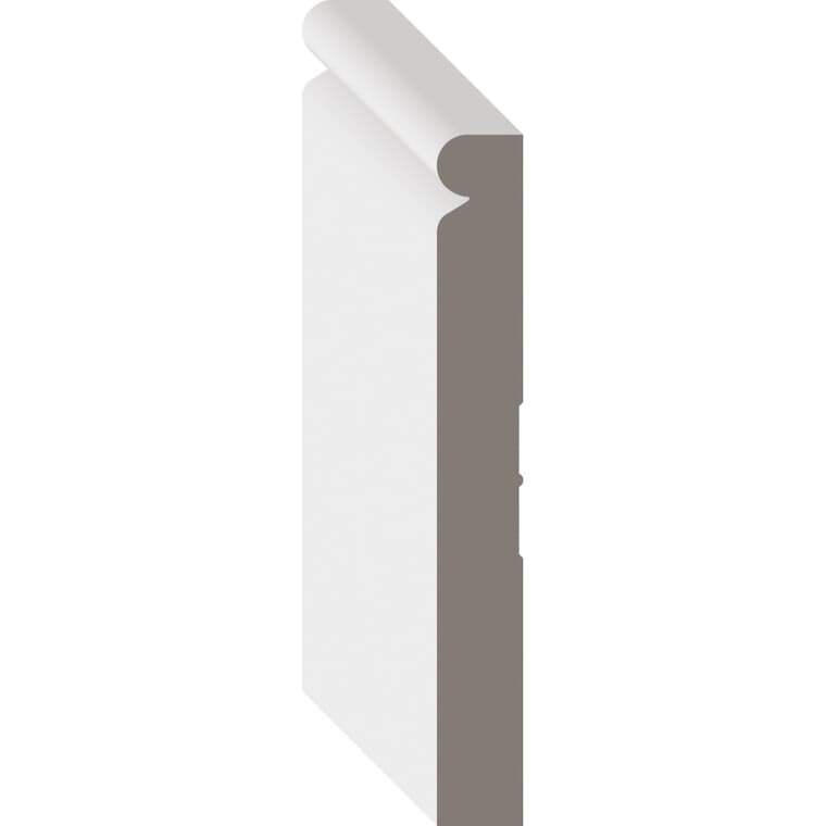 1/2" x 4" Medium Density Fibreboard Primed Casing Baseboard Moulding, by Linear Foot