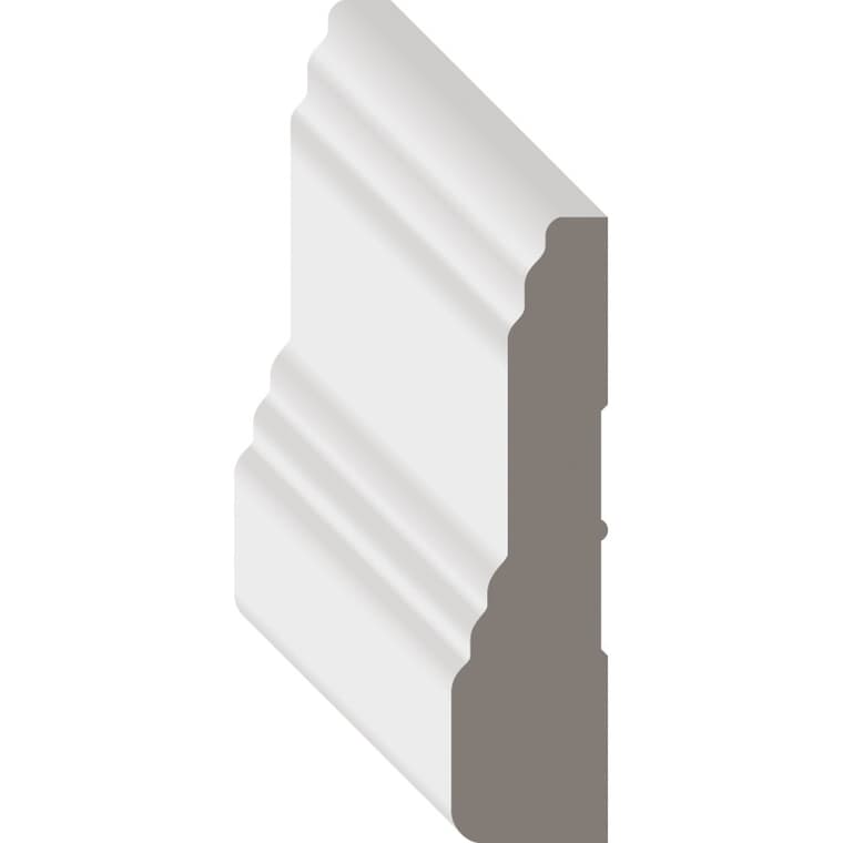 9/16" x 2-1/4" Medium Density Fibreboard Primed Casing Baseboard Moulding, by Linear Foot