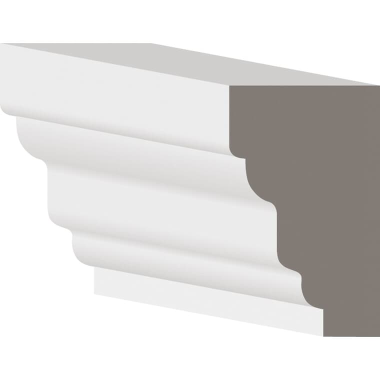 1-1/8" x 1-7/8" Medium Density Fibreboard Primed Crown Moulding, by Linear Foot