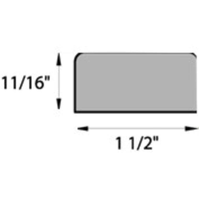 Moulure poncée sur 4 côtés en panneau de MDF apprêté de 11/16 po x 1-1/2 po x 8 pi