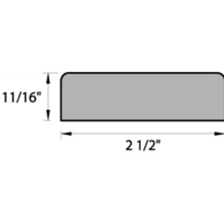 Moulure poncée sur 4 côtés en panneau de MDF apprêté de 11/16 po x 2-1/2 po x 8 pi