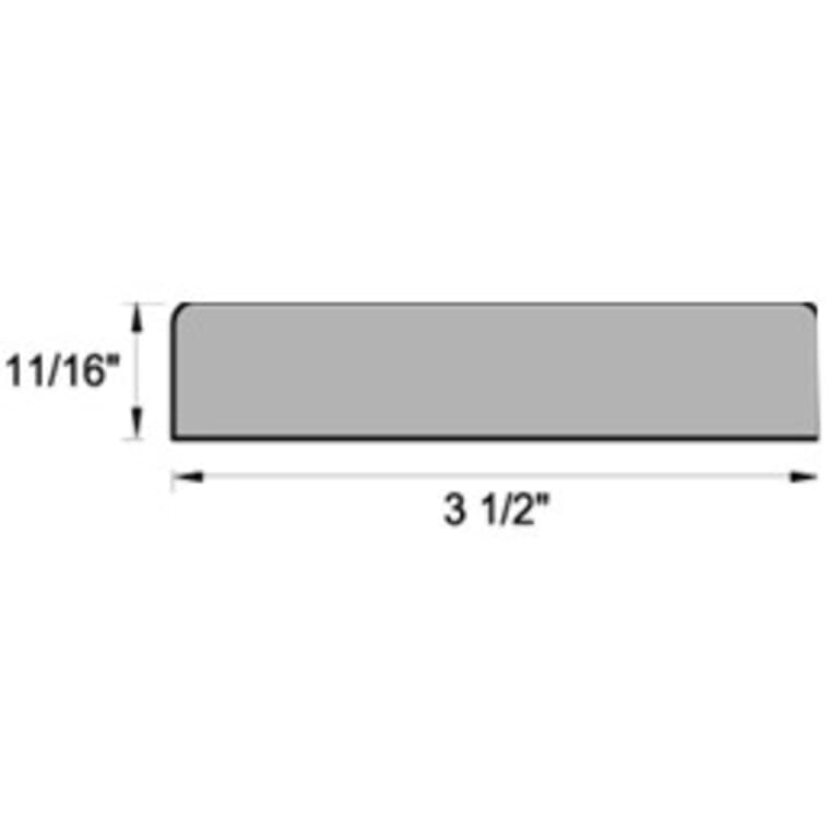 Moulure poncée sur 4 côtés en panneau de MDF apprêté de 11/16 po x 3-1/2 po x 12 pi