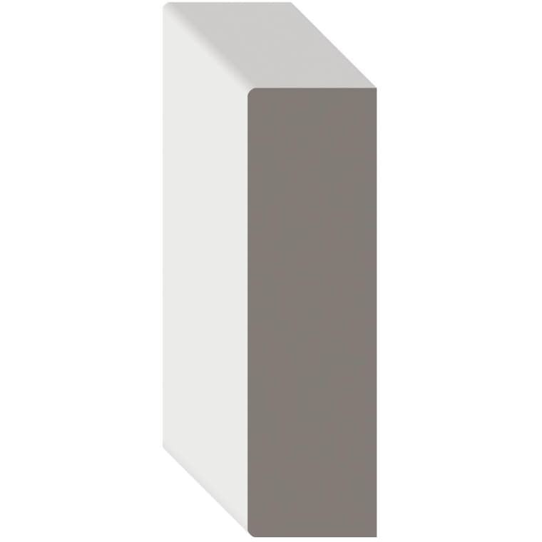 11/16" x 4-1/2" x 8' Prefinished Medium Density Fibreboard Surfaced Four Sides Baseboard Moulding - Polar White