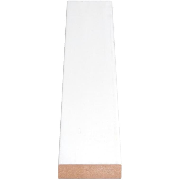 1" x 2" x 7' Ultra White Prefinished Medium Density Fibreboard Surfaced Four Sides Eased Two Edges Moulding