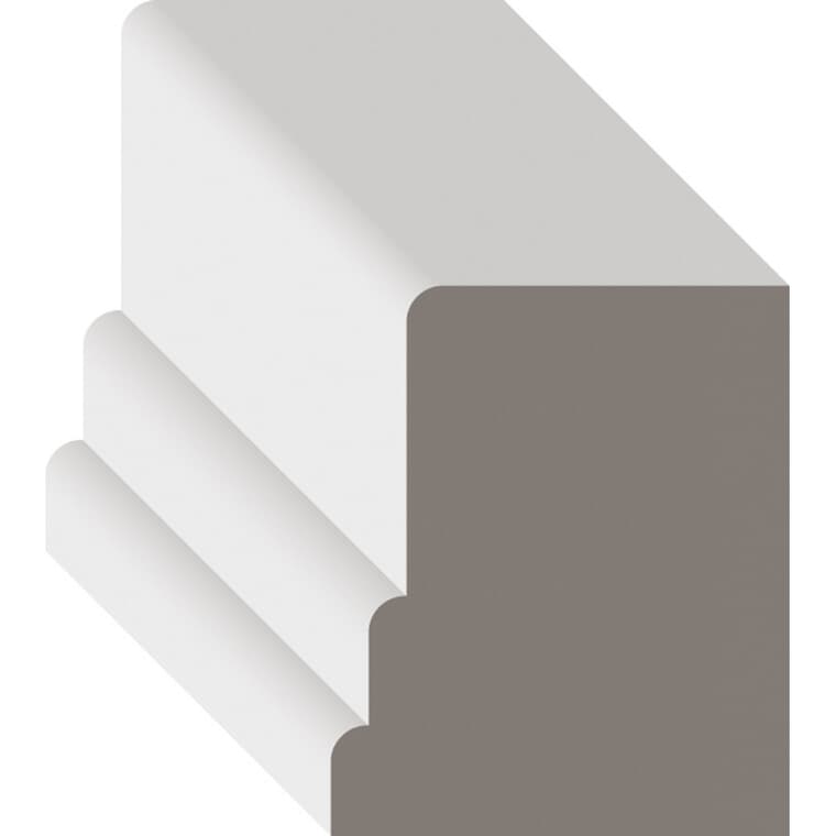 1-3/16" x 1-3/8" Finger Jointed Pine Primed Brickmould Moulding, by Linear Foot