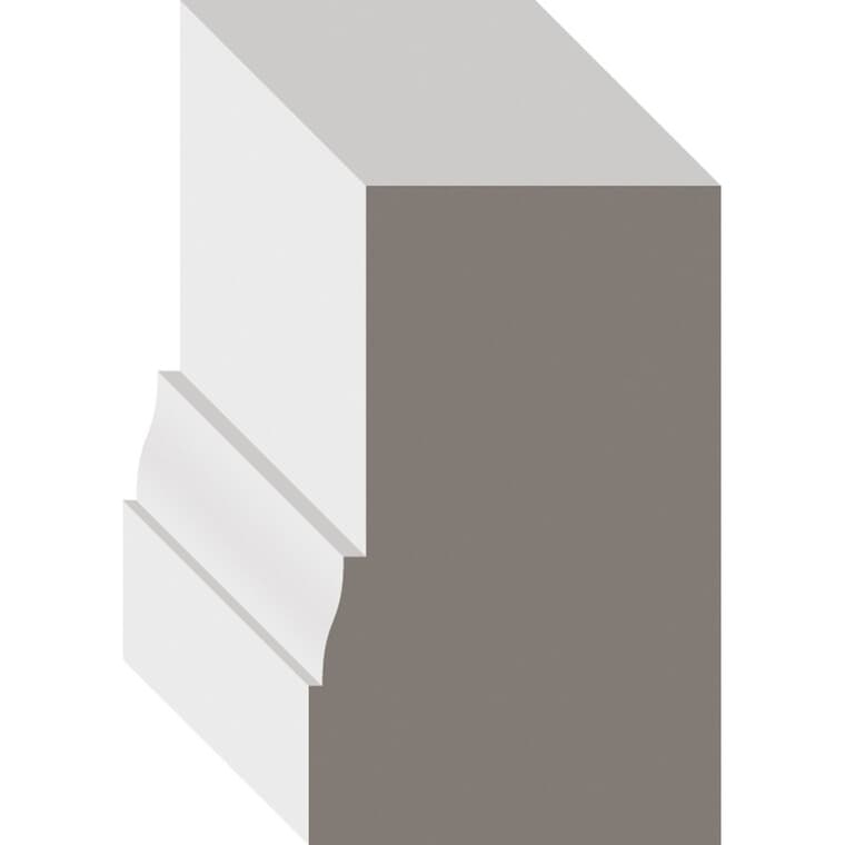 1-1/4" x 2" Finger Jointed Pine Primed Brickmould Moulding, by Linear Foot