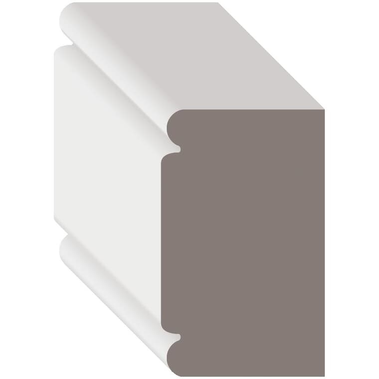 1-1/4" x 2-1/4" Finger Jointed Pine Primed Brickmould Moulding, by Linear Foot