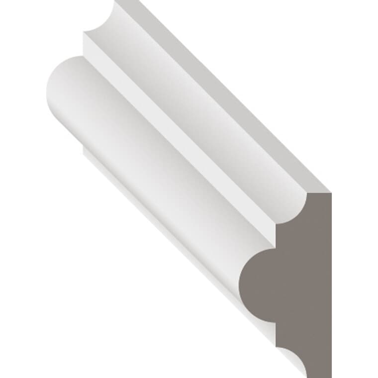 3/8" x 3/4" Square Finger Jointed Pine Primed Batten Moulding, by Linear Foot